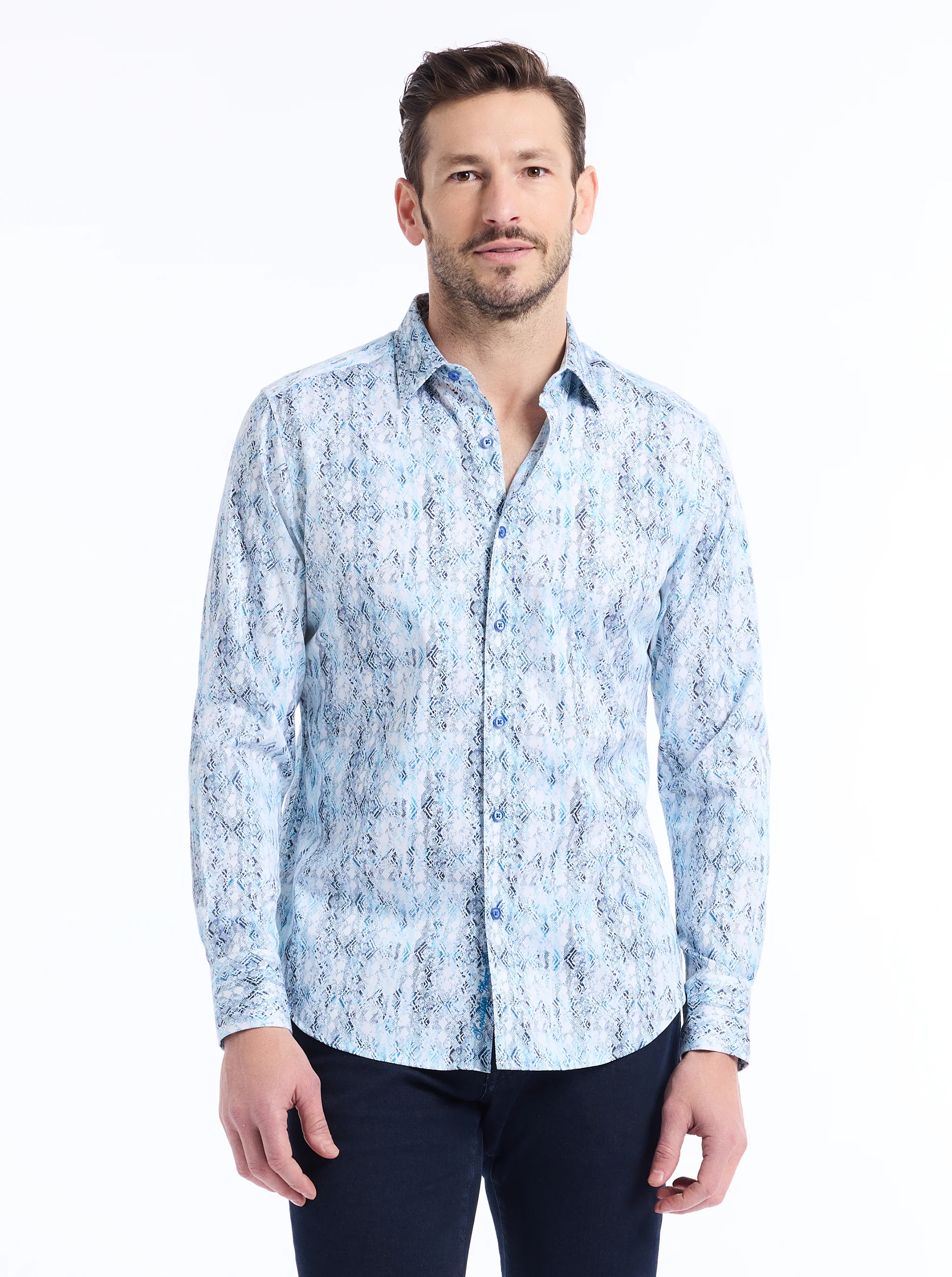 ALAHMAR LONG SLEEVE BUTTON DOWN SHIRT - Image 2
