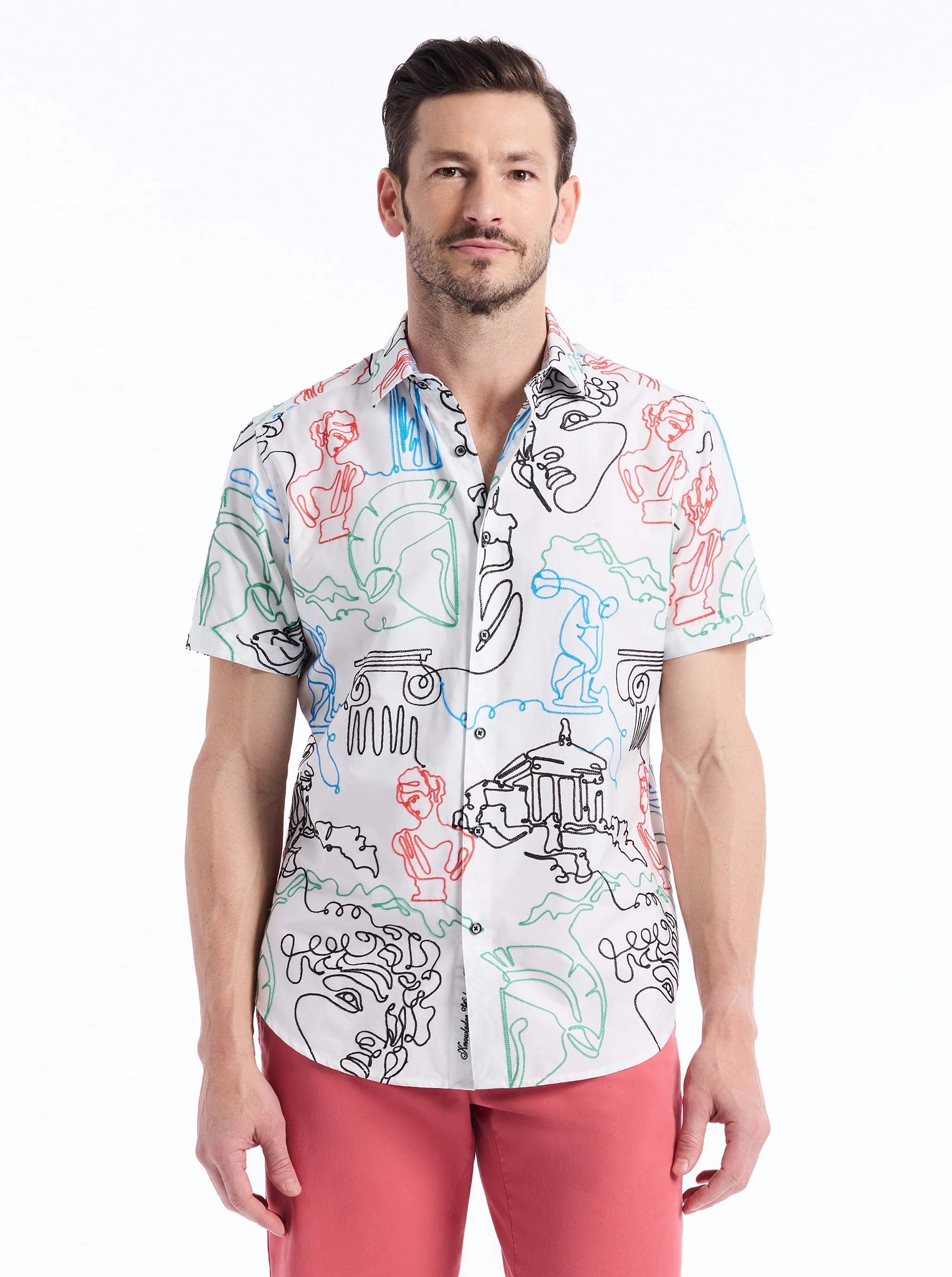 ARISTOTLE SHORT SLEEVE BUTTON DOWN SHIRT - Image 2