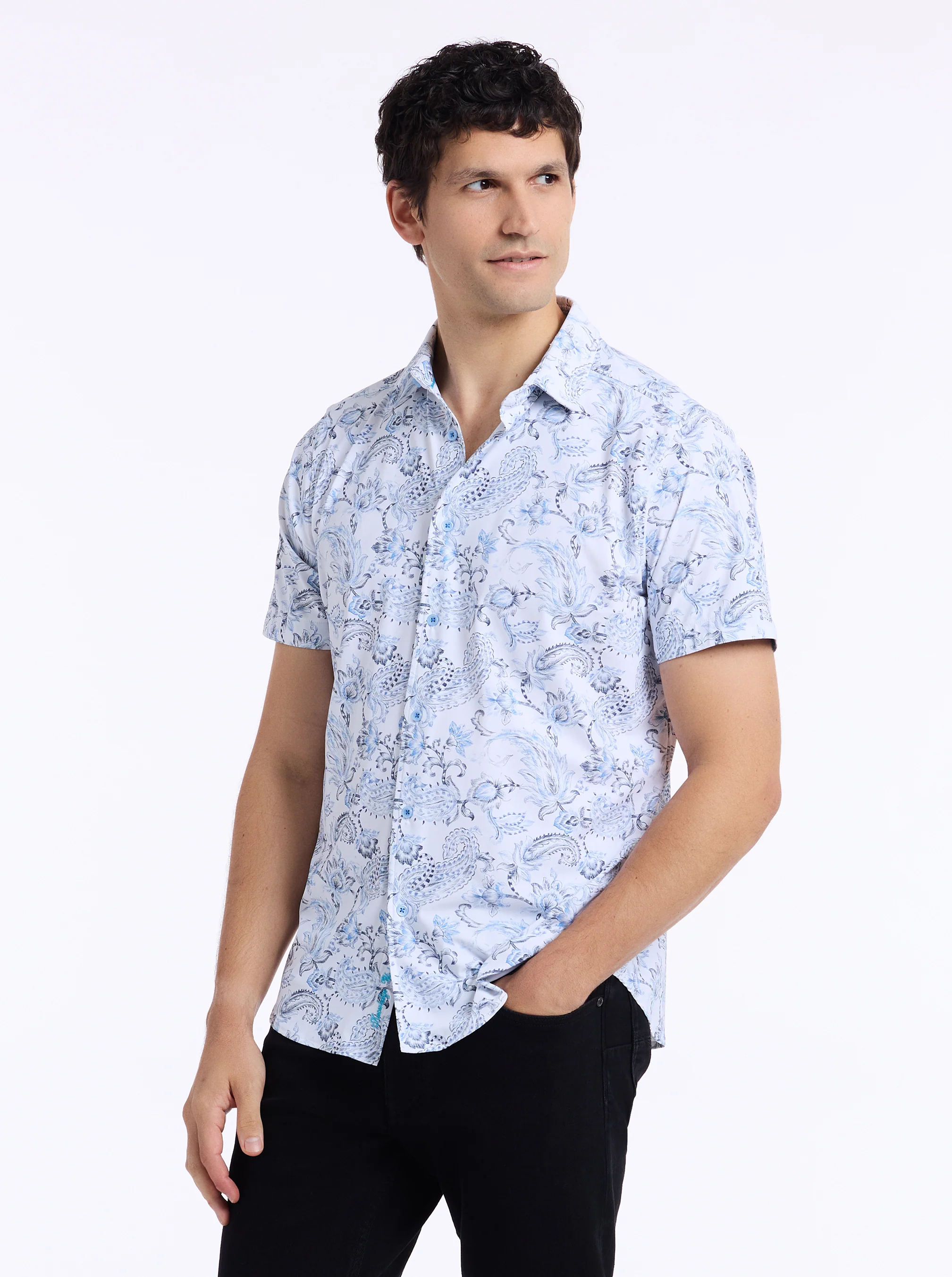 BASCOBEL SHORT SLEEVE BUTTON DOWN SHIRT - Image 6