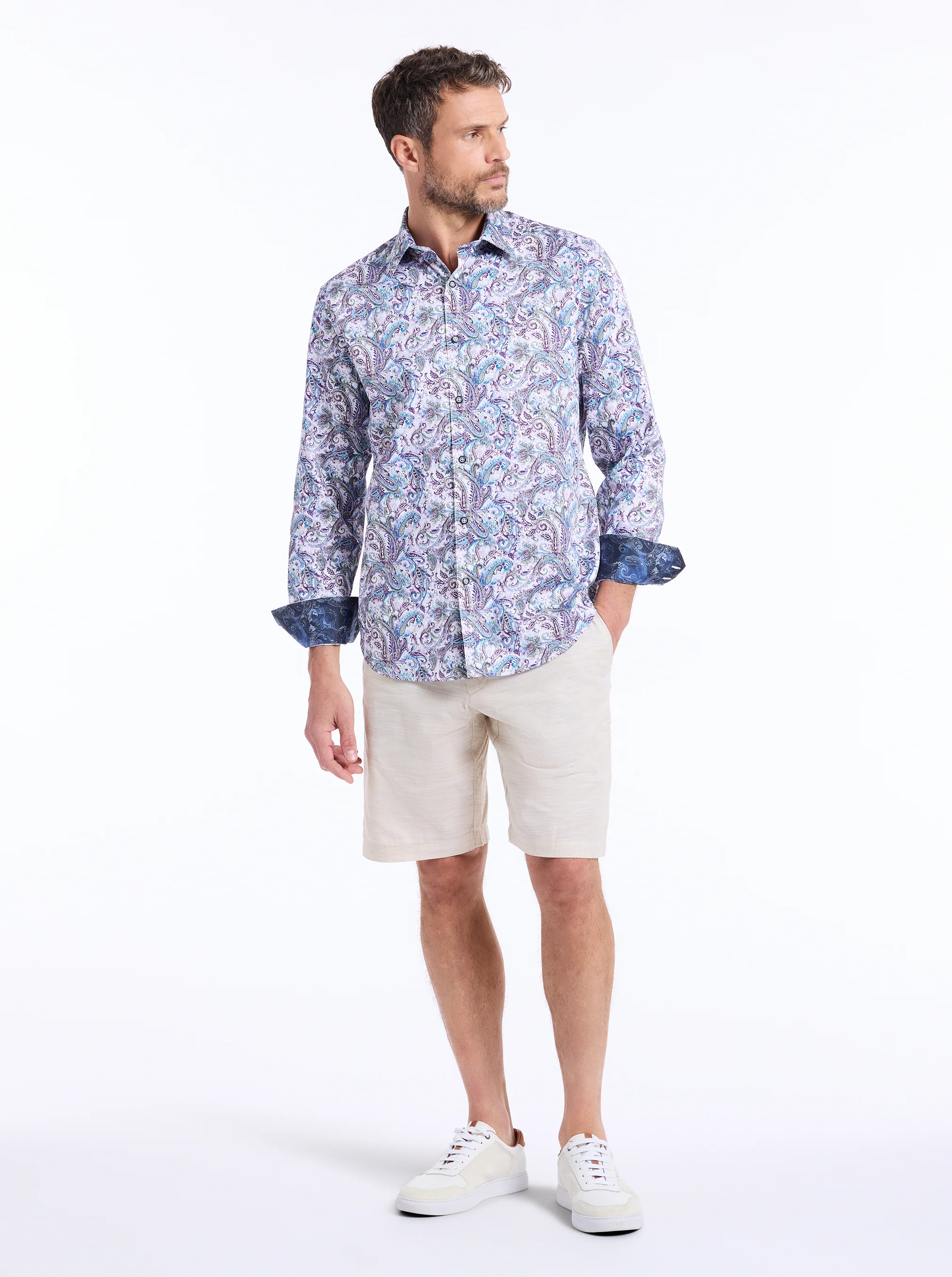 BUCKINGHAM LONG SLEEVE BUTTON DOWN SHIRT - Image 8