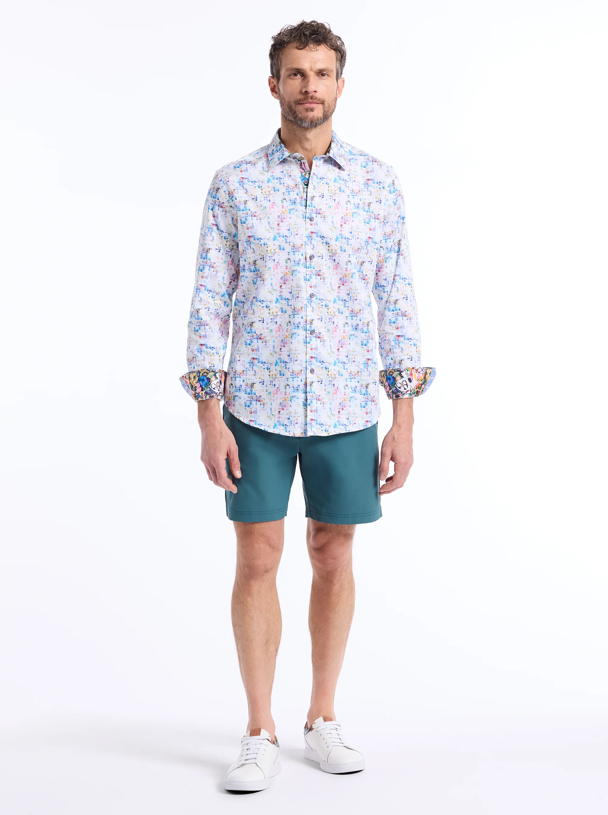 BYZANTINE LONG SLEEVE BUTTON DOWN SHIRT - Image 7