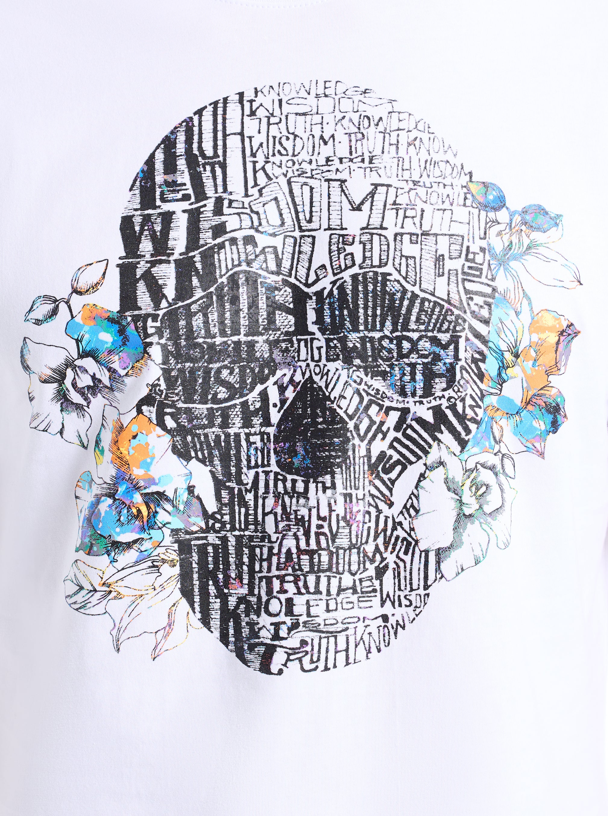 FLORAL SKULL SHORT SLEEVE T-SHIRT - Image 2