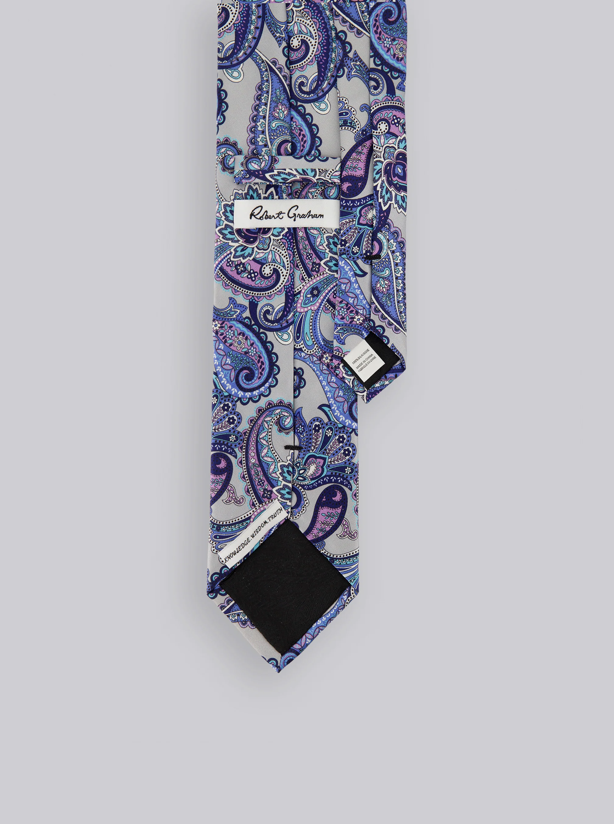 GREY PAISLEY TIE - Image 3