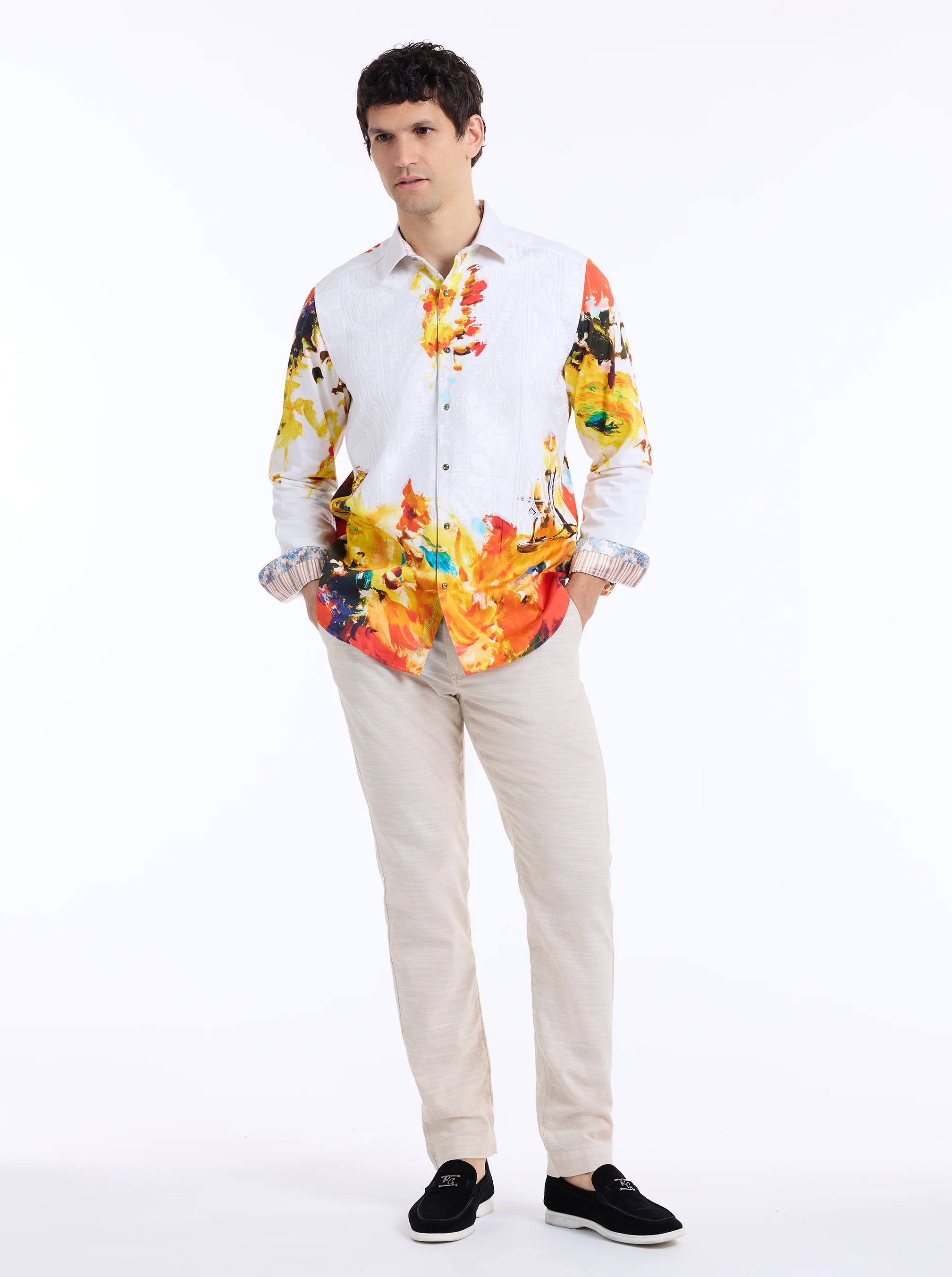 LIMITED EDITION PALETTE ROYAL LONG SLEEVE BUTTON DOWN SHIRT - Image 10