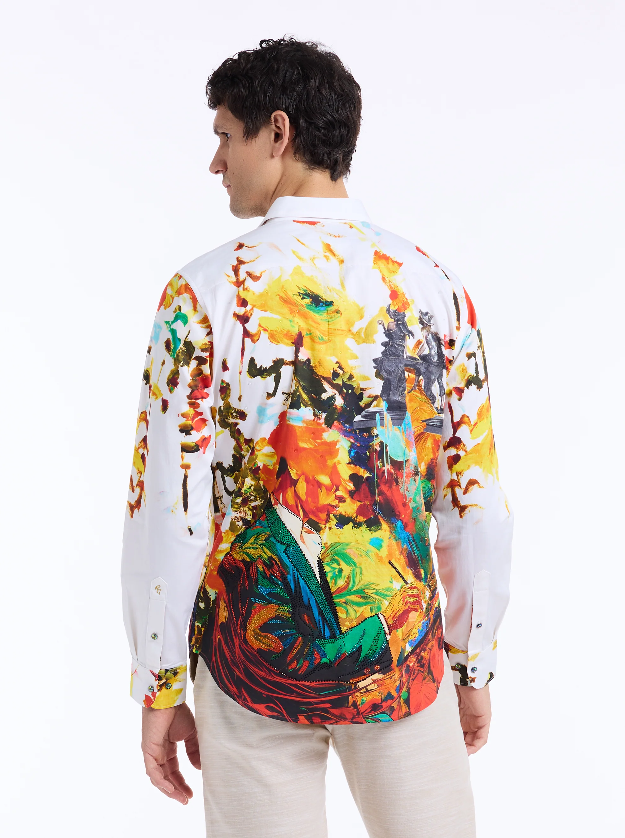 LIMITED EDITION PALETTE ROYAL LONG SLEEVE BUTTON DOWN SHIRT - Image 3