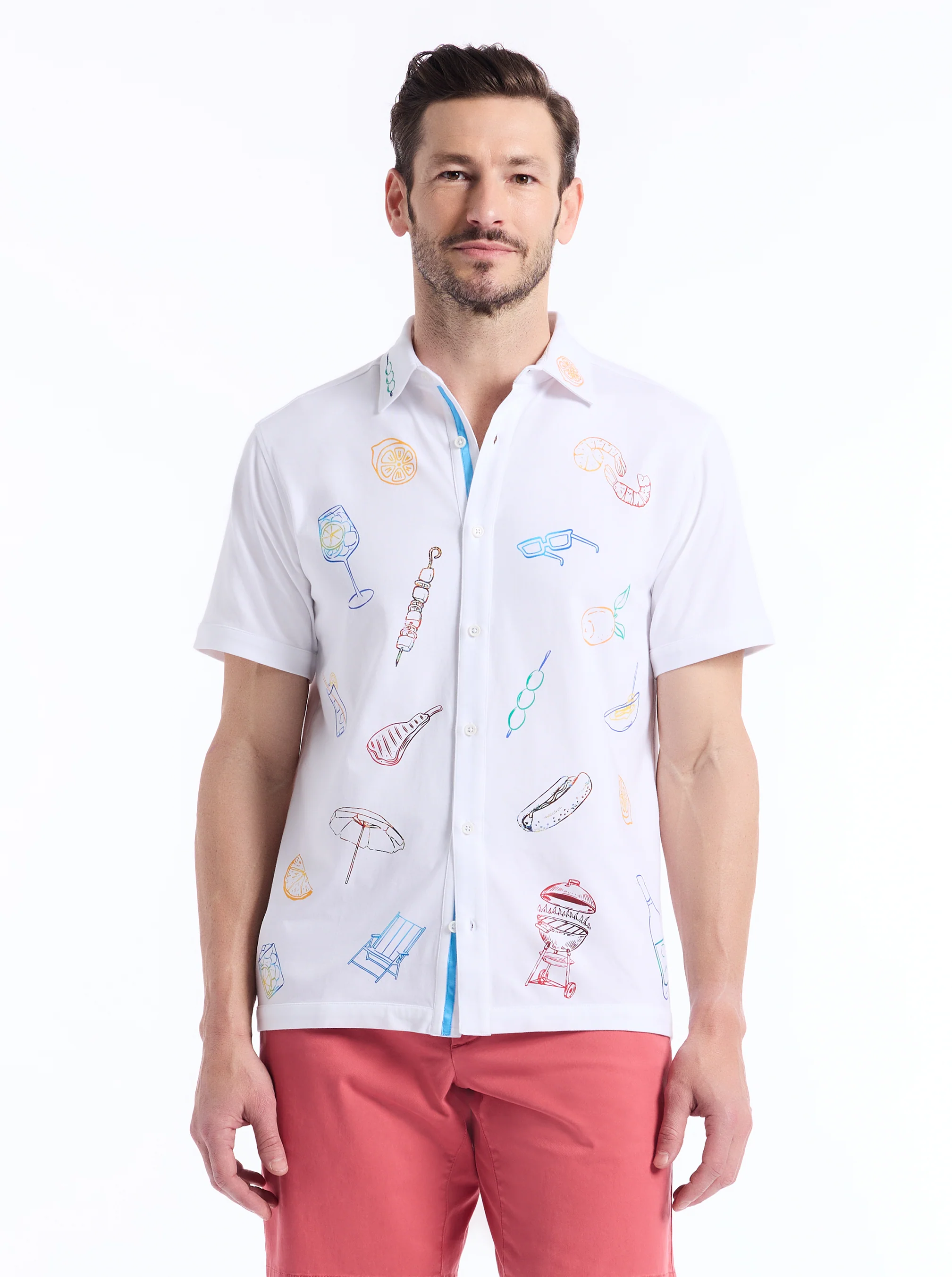 OUT OF OFFICE SHORT SLEEVE BUTTON DOWN SHIRT - Image 2