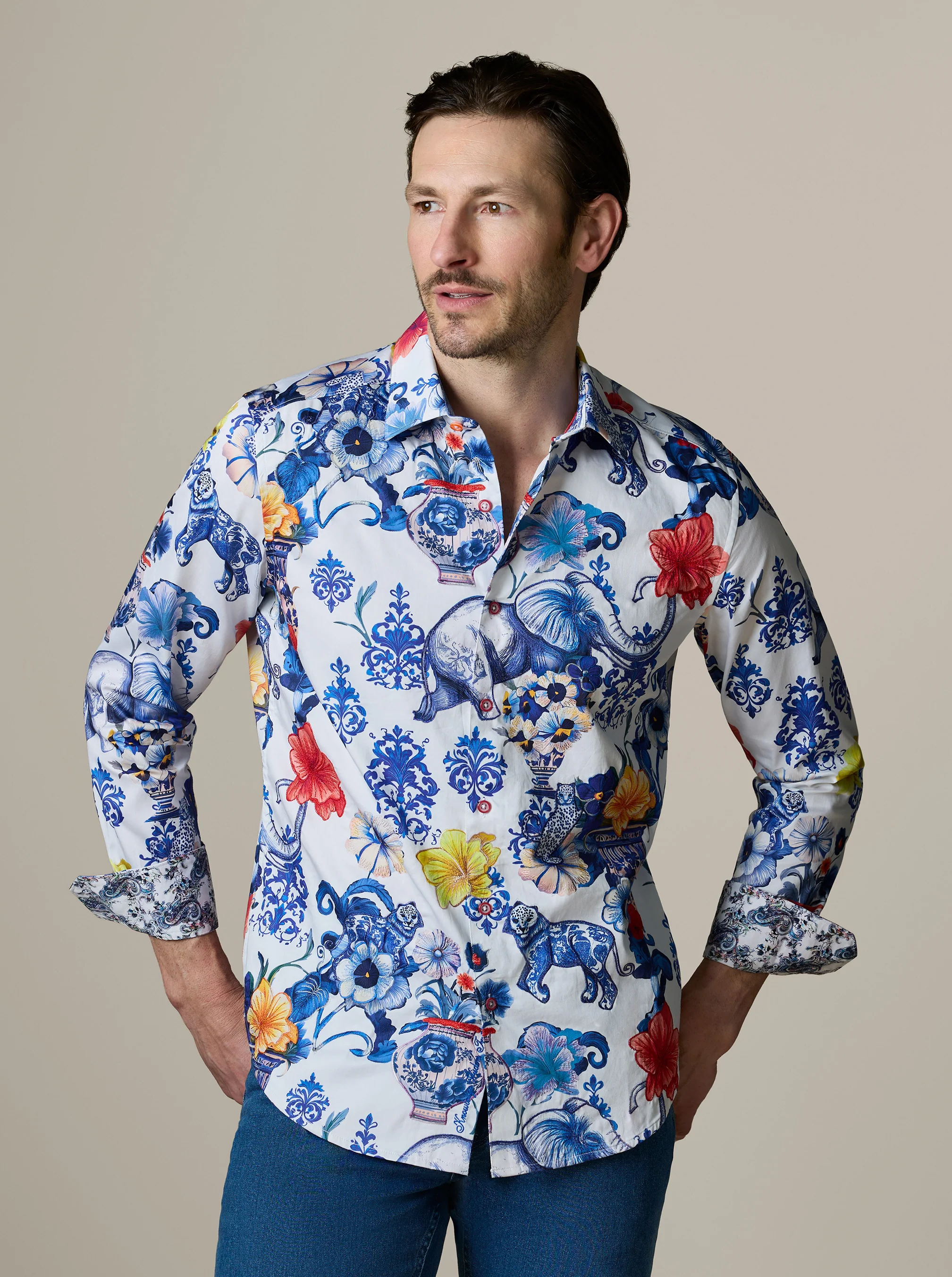 PICCADILLY LONG SLEEVE BUTTON DOWN SHIRT - Image 2
