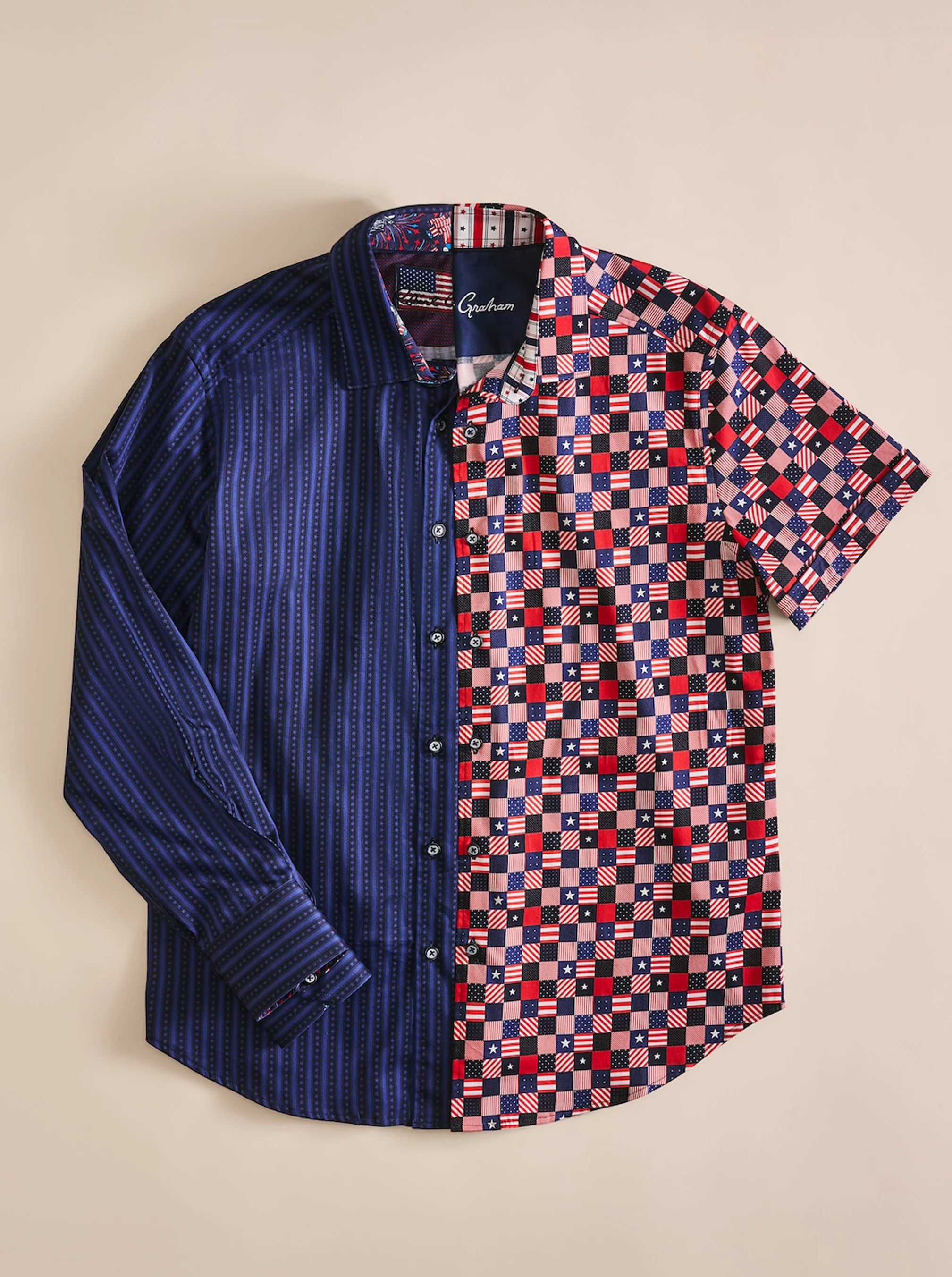 STARS ALIGNED SHORT SLEEVE BUTTON DOWN SHIRT - Image 6