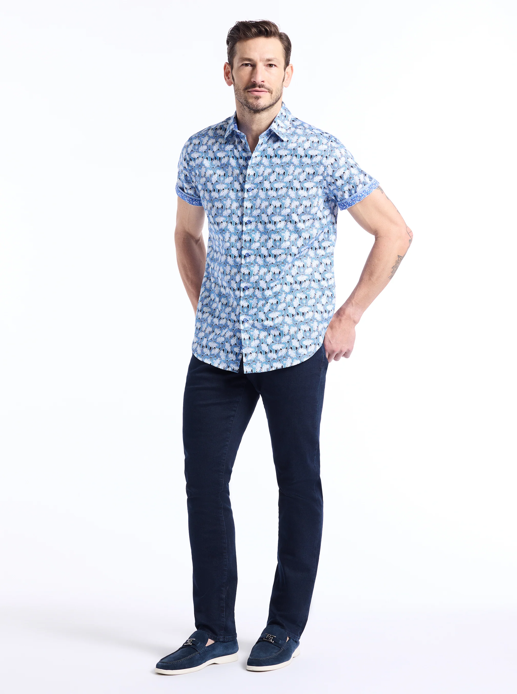 SYSTON SHORT SLEEVE BUTTON DOWN SHIRT - Image 7