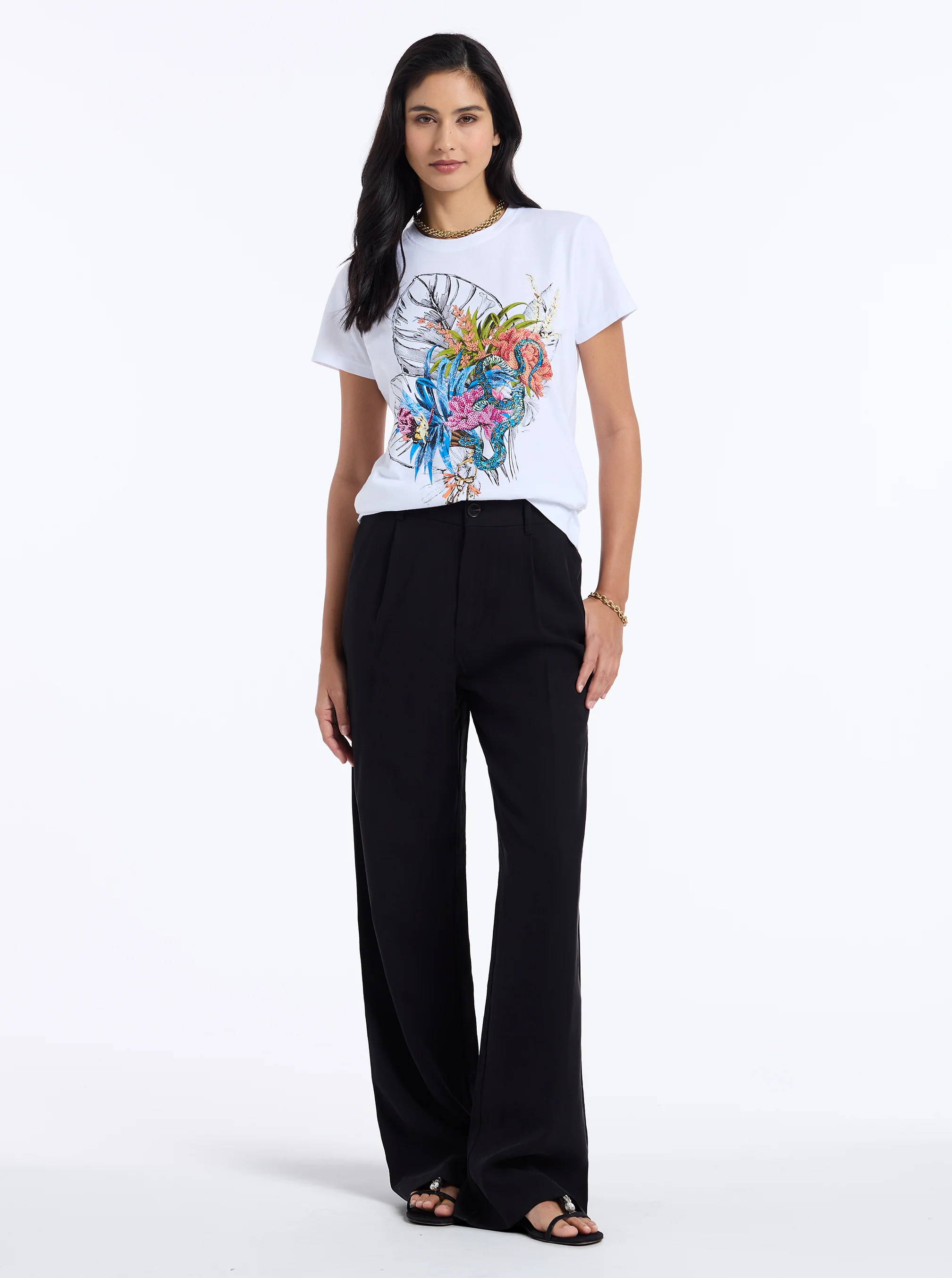 TROPICAL BOUQUET SHORT SLEEVE T-SHIRT - Image 5
