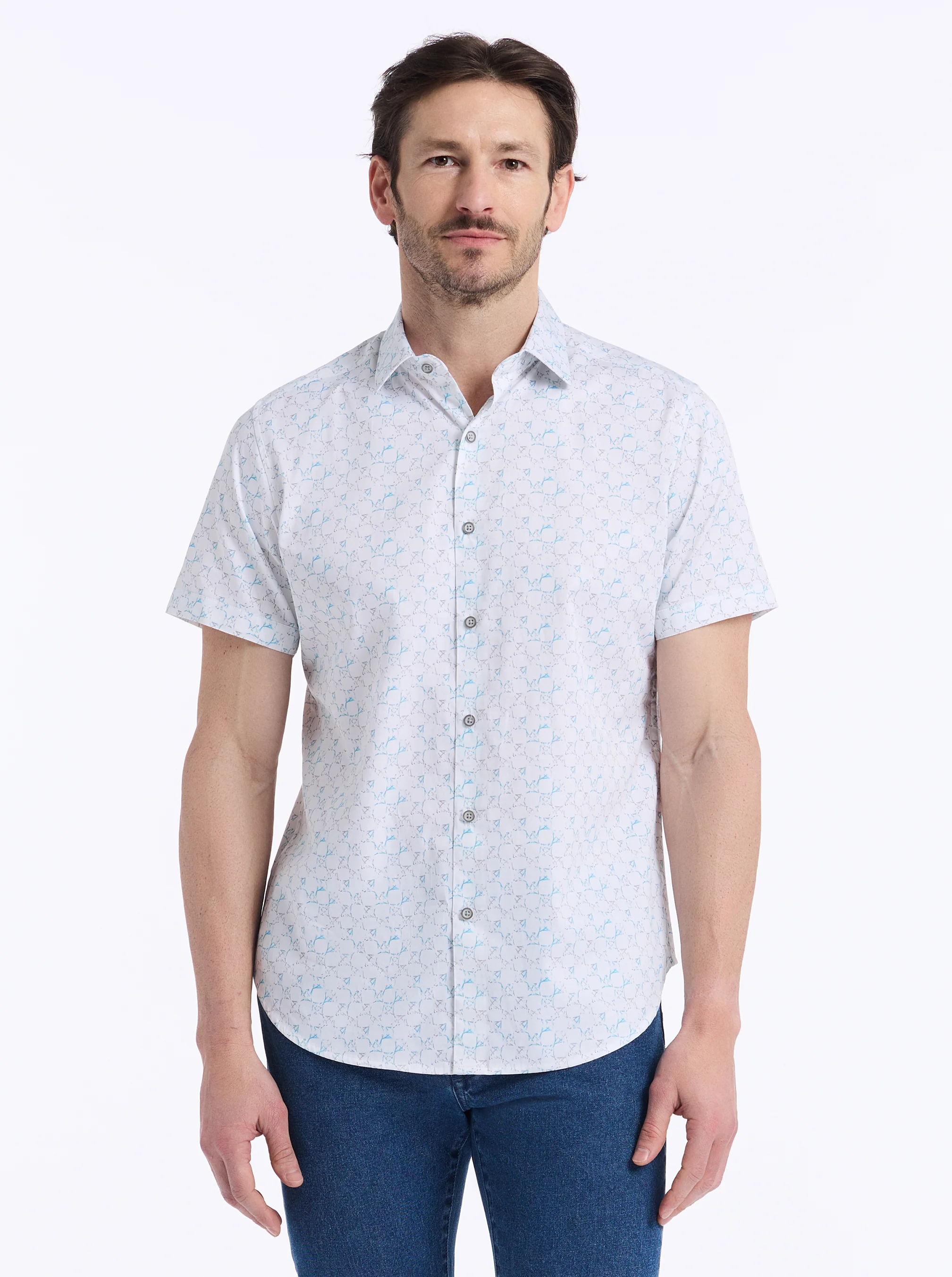WARGAN SHORT SLEEVE BUTTON DOWN SHIRT